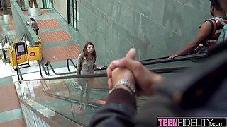 TEENFIDELITY Library Slut Lena Anderson Swallows Jizz