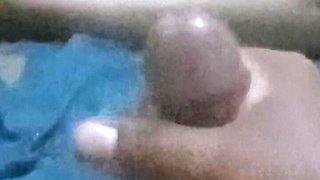 Cock Jerking in Front of New Maid
