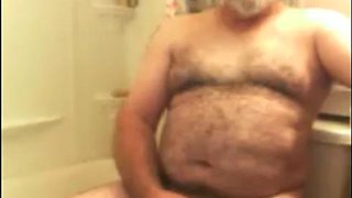Grandpa jim stroke on webcam