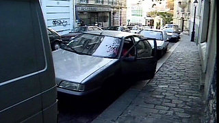 Nasty Blonde French Gets Anally Wrecked in Front of Tied up Slut