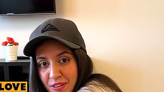 Screwing the cute delivery chick Katy West