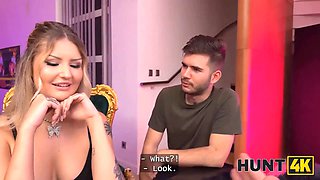 Hunt4k. slut with lovely firm tits is hardcore with a stranger in front of her foolish boyfriend