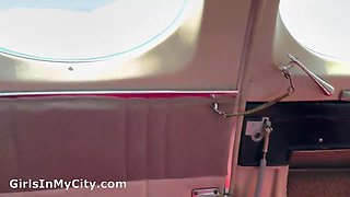 Serenity Cox Double Creampie Threesome orgy On Private Plane