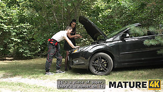 MATURE4K. Texas Patti is having wild kinky sex in the Czech woods