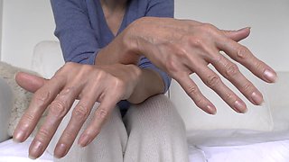 Lady Victoria Valente - Cashmere Outfit, Beautiful Hands, Short Fingernails, Close-ups, JOI