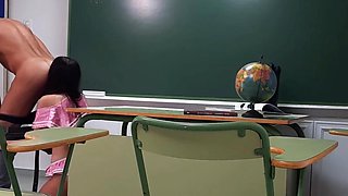 Depraved Teacher Fucks with the Young Student at School