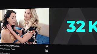 ADULT TIME - Lesbian Octavia Red Oiled Up Nuru Massage With Big Dick Client Has Her CRAVING COCK!