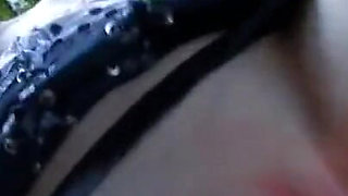 Squirt and anal fuck for colored hair chick in outdoor activities