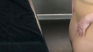 Masseur Grinding Dick on Her Ass & Fingering Her Pussy on Massage Bed