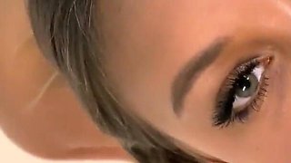 Beautiful pornstar Monika Fox gets sucks and fuck in the bathroom