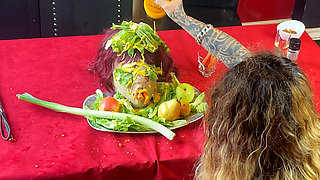 Humiliating the Slave at the Dining Table - Slave’s Head on a Platter (221)