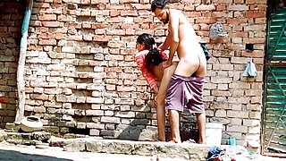 Bhabhi taking bath dogistyle with brother-in-law