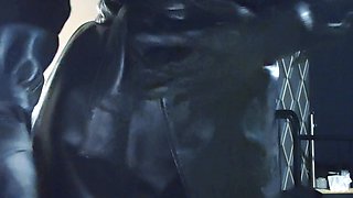 Leather Gloves and Leather Dress - Mistress Julia