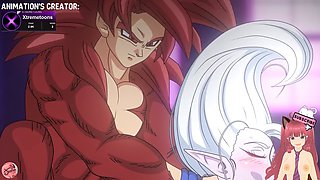 Goku and Chi-Chi get down in an epic dragon ball z hentai battle