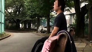 Asian japanese amateur has deep throat