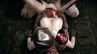 Ada Wong gets wild in a Resident Evil gangbang with plenty of action