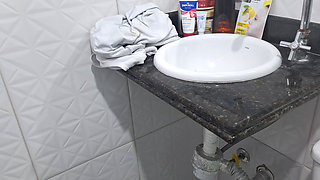 I went to the bathroom and found my sister-in-law's used panties and came on them!