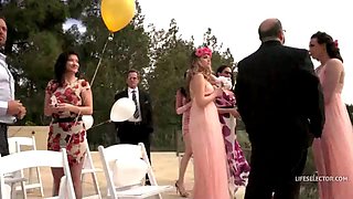 Fun with bride and maids