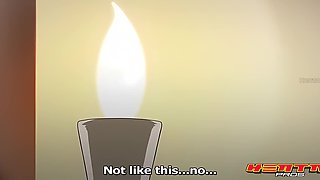 Busty anime redhead fucked by landlord to keep renting her flat