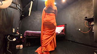 Saree Try on Haul with Nude Big Booty Queen Nilmini Sheron