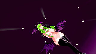 Morrigan Seniorita - HIKS MMD  - Green Hair Color Edit Smixix