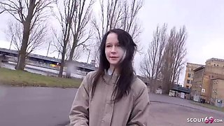 Shy German Teen Gets Picked Up & Fucked Hard in Public Street Casting