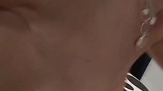 Hot blonde vs big black cock and cum on tits