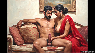 Indian super hot stepmom with big tits teaching her son how to fuck a wet pussy and satisfy it