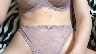 Adorable Sexy Elza Kom Spanks Doll on Ass and Stretches Holes.
