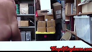 Black shoplifter smoking and hardcore mallcop after stealing