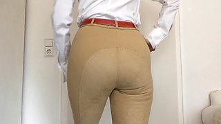 POV: Spoil luxurious riding pants booty and pleasure yourself simultaneously