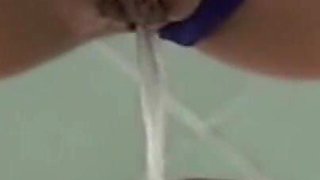 Humiliating threesome pissing orgasm