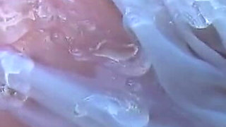 Blonde Poolside Footjob and Wet Tease