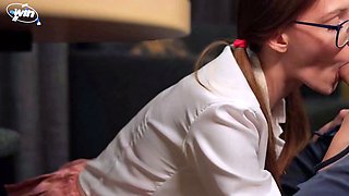 Schoolgirl seduces with tutor for super-fucking-hot POV