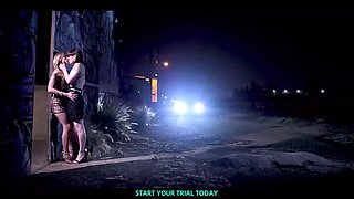 Sister-in-law pounds me doggystyle with strap-on