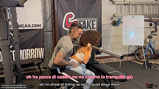Fake Personal Trainer with Beatrice Segreti Fucking a Teen Curly Brunette After a Workout