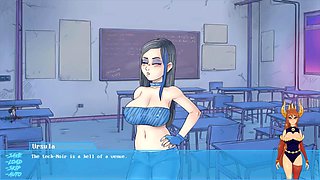 Animated hentai game with monster girls and night lessons featuring teacher Purity Sin