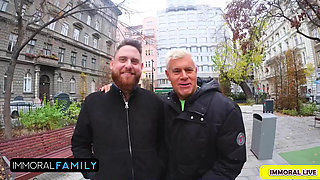 PAWG From Paris Lena Coxx Anal Tag Teamed by Stepdad & Stepson - Immoral Family 4K