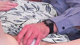 Horny Old Grandma Lana C. Gets Her Unshaved Pussy Pounded by Young Man