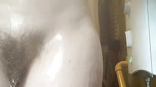 My tight virgin asshole gets some close up, loving fingering fun in the shower