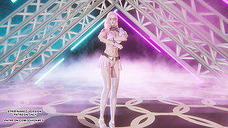 MMD Purple Kiss - Nerdy Seraphine Sexy Kpop Dance League of Legends Hentai