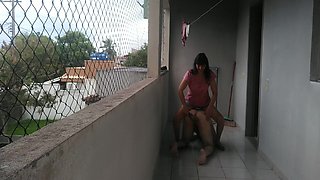 Teasing Me On Balcony