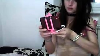 Young amateur teen in solo masturbation getting kinky