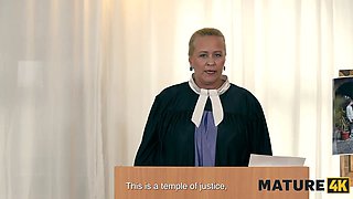 Mature4k. senior elle with Huge Tits banged her gardener in doggy and completed up in court