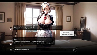 Erotic Story: Sexy With Obedient Big Tits Blonde Maid Anya - AI Sexting RolePlay