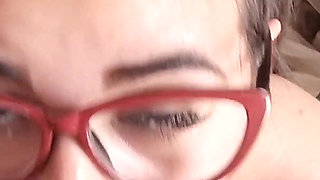 Hot Secretary Swallows Every Drop After Work