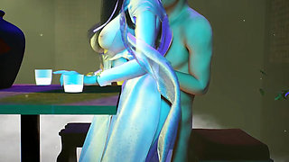 3D Huge Boobs Stripper Teasing the Big Cock to Fuck Her Wet Pussy