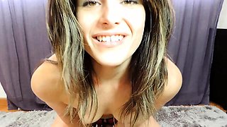Small titted teen masturbating