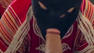 cute girl with huge ass in ski mask deeptroaths massive monstercock POV