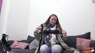 GERMAN SCOUT - Blonde tall Babe Julia Maze seduce to Cheating Casting Fuck at Model Job